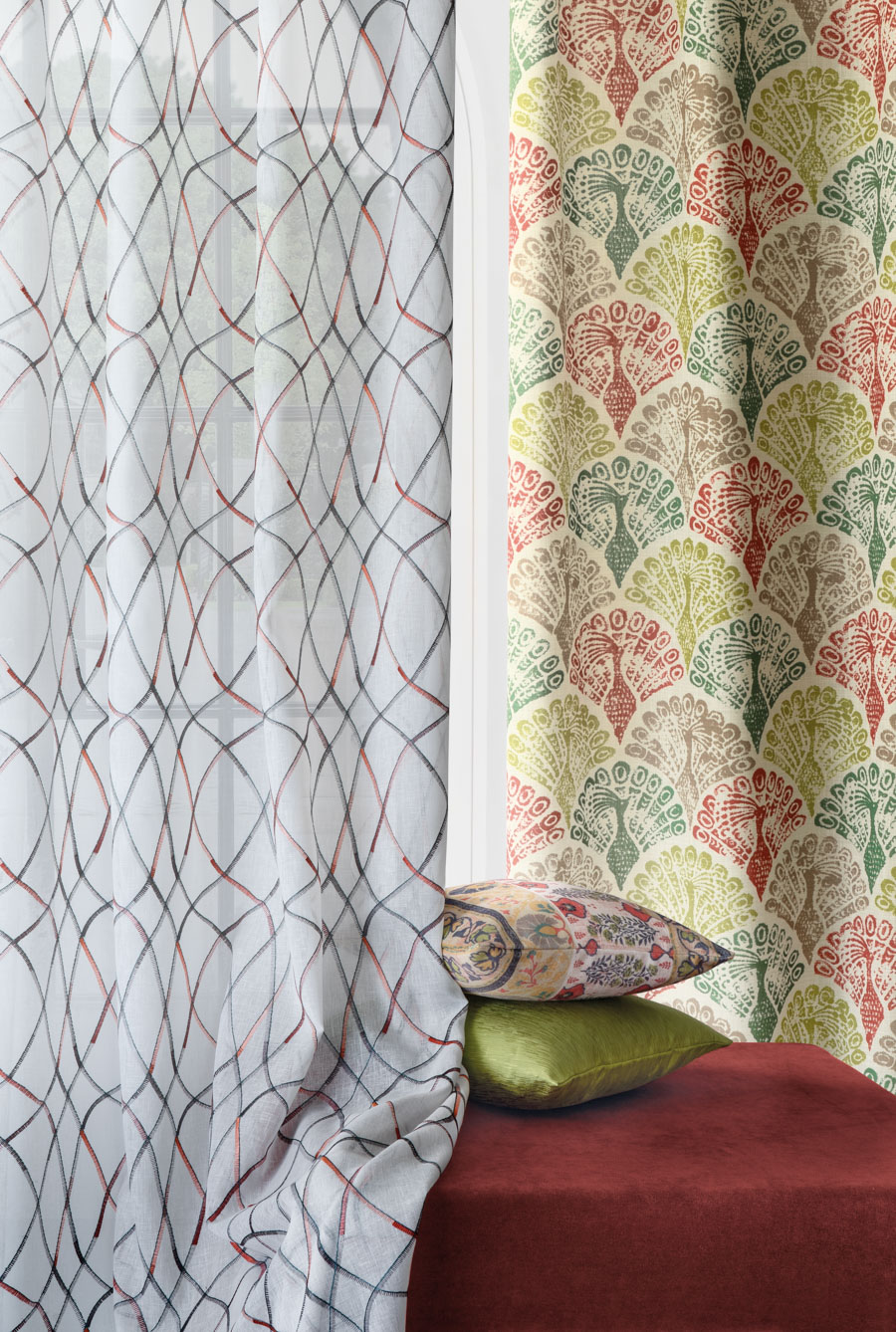 BAKSHI - Latest velvet curtain fabrics design in India
