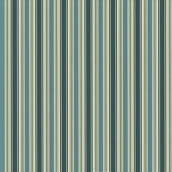 CANE STRIPE: PEACOCK - Upholstery Fabrics