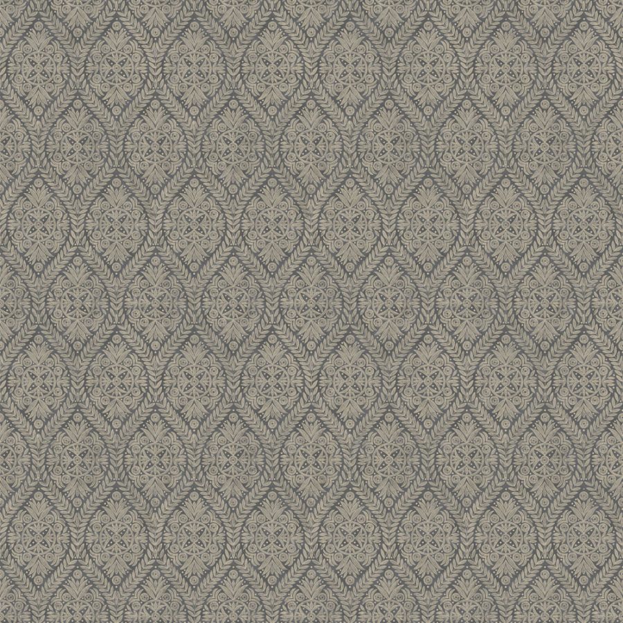 PAVILLION TRELLIS - CHARCOAL - Sustainable home textile fabrics India at the best fabric material shop
