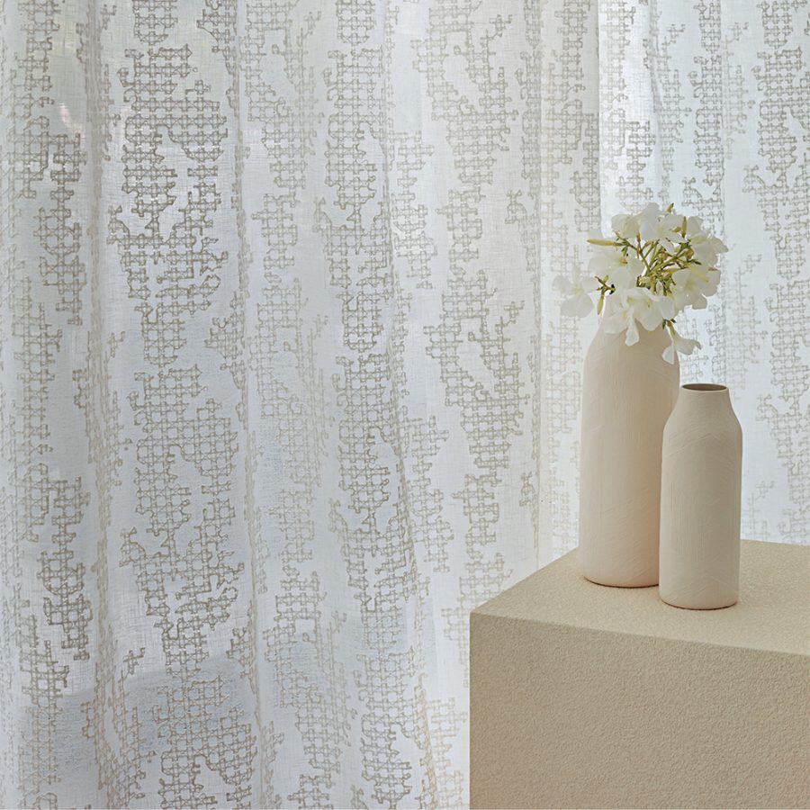 White Sheer Fabric Material for Home